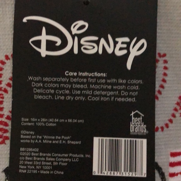 Official Disney Winnie the Pooh 2pck dish towels - Picture 2 of 2